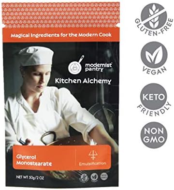 Modernist Pantry Glycerol Monostearate (GMS) ⊘ Non-GMO Gluten-Free Vegan - 50g/2oz