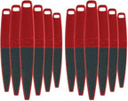 ForPro Red Panda Foot File, 60/100 Grit, Double-Sided Pedicure File for Feet and Heels, 10.5” L (Pack of 12)