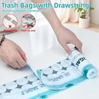OKKEAI 1.2 Gallon Small Trash Bag, 70 Count Drawstring Bathroom Trash Bags 5L – Leak-Proof Tear-Resistant Wastebasket Liners for Bathroom, Office