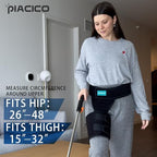 Hip Brace for Men & Women - Sciatica Pain Relief Devices, Compression Support Wrap for Thigh Injury,Groin, Hamstring, Joints, Hip Pain, Improved Mobility & Recovery (Grey Right)