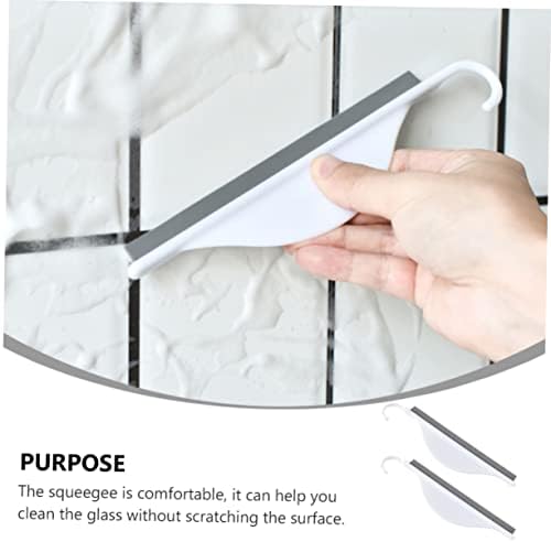 2pcs Silicone Mirror Wipe Squeegee Glass Cleaning Tool for Bathroom and Kitchen Easy to Use Protects for and Tiles