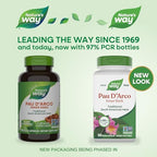 Nature's Way Pau d'Arco Inner Bark, Traditional South American Herb, 2,180 mg per 4-Capsule Serving, Non-GMO Project Verified, 180 Capsules (Packaging May Vary)