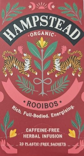 Hampstead Organic Rooibos 20 tea bags caffeine free herbal infusion