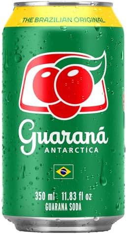 Guarana Antarctica, The Brazilian Original Guarana Soda, Regular, 11.83 fl oz (Pack of 12)