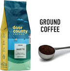 Door County Coffee Amaretto Flavored Coffee Ground - 10 oz Bag - Medium Roast - 100% Specialty Arabica