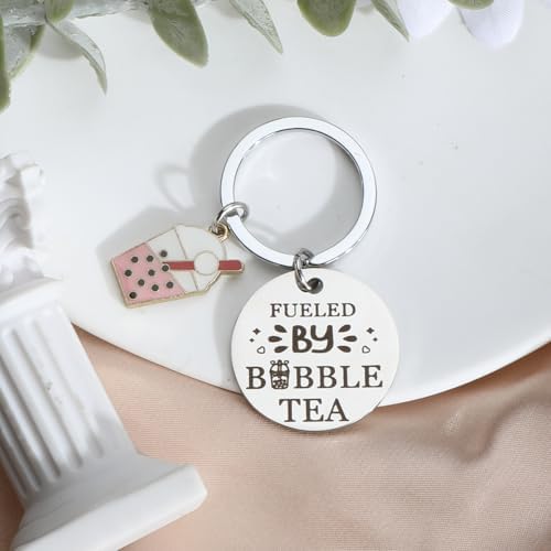 Bubble Tea Keychain for Girls Boba Milk Tea Keychains for Boba Lovers Teen Girl Gift Idea