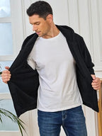 Hoodies for Men Full Zip Up Fleece Warm Thick Jackets Heavyweight Sherpa Lined Coat