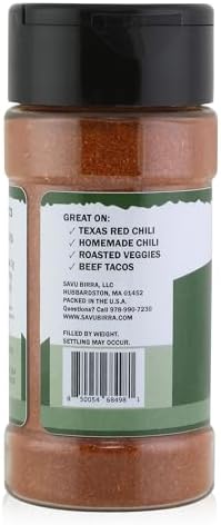 Savu Birra Gourmet Texas Red Chili Powder - Authentic Southwest Flavor