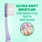 GUM Technique Deep Clean Sensitive Toothbrush, Compact Head & Ultra Soft Tapered Bristles for Adults with Sensitive, 1ct (12pk)