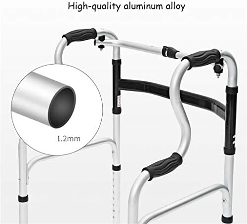Folding Lightweight Aluminium Walking Zimmer Frame with Seat Adjustable Height for Seniors and Handicap Load Capacity:160kg(