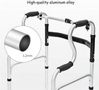 Folding Lightweight Aluminium Walking Zimmer Frame with Seat Adjustable Height for Seniors and Handicap Load Capacity:160kg(