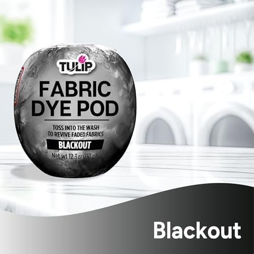 Tulip Fabric Dye Pod Blackout (Black), Permanent Dye for Clothes and Fabric