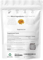 Micro Ingredients Black Seed Oil Softgels, 3,000mg, 240 Count | 2-in-1 Formula with Oil of Oregano, Carvacrol & Thymoquinone | Plant Based, Non-GMO