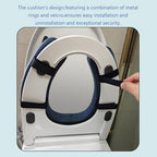 Toilet Seat Cushion Toilet Seat Riser with 2-inch High-Density Foam Performance Microfiber Fabric-Suitable for Standard,Elongated Toilets Bedside Commode(Blue)