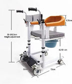 Generic Patient Lift Transfer Machine - Electric Lift Chair Aid for Nursing Paralyzed Elderly - Hydraulics Bedside Lift with Manual Control - Transfer Lift Aid for Bedridden Patients