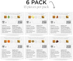 SIMPLY Gum Variety Pack (Assorted Flavors), Plastic-Free Natural Chewing Gum, 6 pack (90 pieces) | Vegan, Kosher, Non GMO, Aspartame Free and Sorbitol Free
