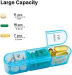 Daviky Pill Organizer 3 Times a Day, Daily Pill Box 7 Day, Weekly Cases Medicine Organizers to Hold Vitamins and Medication