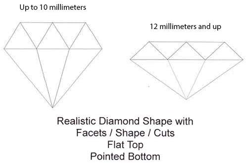 O'Creme Sapphire-Blue Edible Diamonds 8 Millimeters for Decorating Cakes, 28 Pieces