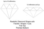 O'Creme Sapphire-Blue Edible Diamonds 8 Millimeters for Decorating Cakes, 28 Pieces