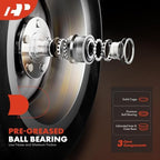 A-Premium 2 x Front Wheel Bearing and Hub Assembly Compatible with BMW X5 2007-2018, X6 2008-2018, AWD Only