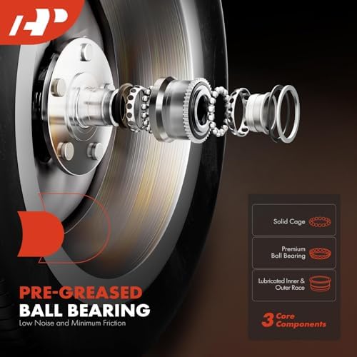 A-Premium 2 x Front Wheel Bearing and Hub Assembly Compatible with BMW X5 2007-2018, X6 2008-2018, AWD Only