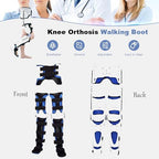 Articulated Knee Orthosis Immobilizer, Professional Hip-Knee-Ankle-Foot Orthosis with Walking Boot, Knee Support Brace, Leg Support for Walking (Both)