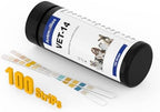14-Parameter Dog&Cat UTI & Blood Test Strips, 100ct Detect Ketone Urine Protein Glucose Bladder Full Panel Urinalysis Urinary Tract Infection Test Kits Home Testing, for Vet Pet UTI Test