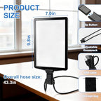 Large Hands-Free Magnifying Glass with 50 Ultra-Bright LED Light, Lightweight Lighted Neck Page Magnifier for Reading Books, Sewing, Knitting, Cross Stitch & Crafts for Close Work for Seniors