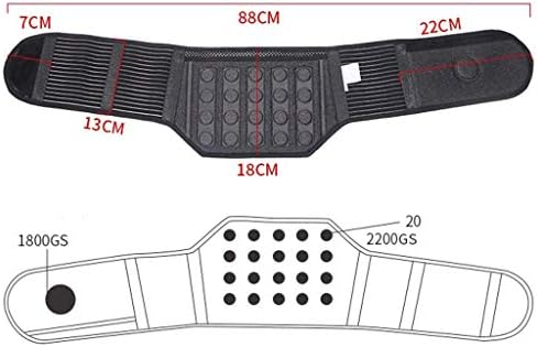 Lumbar Brace 21 Magnets Release Heat, Portable Elastic Infrared Self-Heating Magnetic Therapy Back Waist Supportv Belt (Size : S)