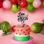 Watermelon Cake Topper - One in a Melon Birthday Cake Topper, Summer Baby First Birthday Cake Topper, Birthday Party Supplies, Photo Decoration Props, Birthday Party Gifts