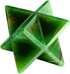 Amazing Gemstone Dark Green Aventurine Merkaba Crystal - 1 Inches Metaphysical Merkaba Star for Meditation - Energetic Tetrahedron Crystal and Healing Stones for Spiritual Growth & Healing (20-25mm)
