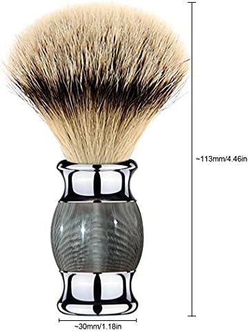 Grandslam Finest Badger Shaving Brush with Resin Handle- Engineered for the Best Shave of Your Life (Gray)