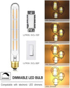 E26 Tubular Led Bulb 8W T10 Dimmable Long Light Bulbs 75 Watt E26 Medium Base 2700k Warm White Edison Tube Lights Bulbs 8.9Inches, 6Pack.