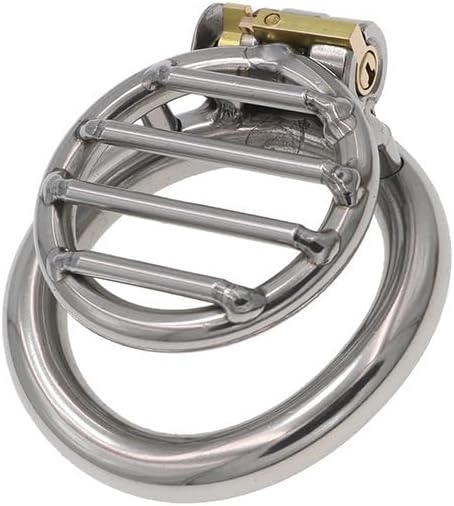 Hollow Breathable Stainless Steel Chastity Lock Metal Male Cage Chastity Device Beginner Cage to Prevent Erection Bondage Male Chastity Cage 50mm
