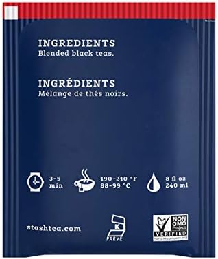 Stash Tea English Breakfast Black Tea, Box of 100 Tea Bags