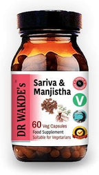 DR WAKDE's Sariva & Manjistha Capsules (60 Veg Caps, Detoxifying Herbs, Supports Healthy Skin, Ayurvedic Supplement, Vegan, Herbal, All Natural, Made in UK)