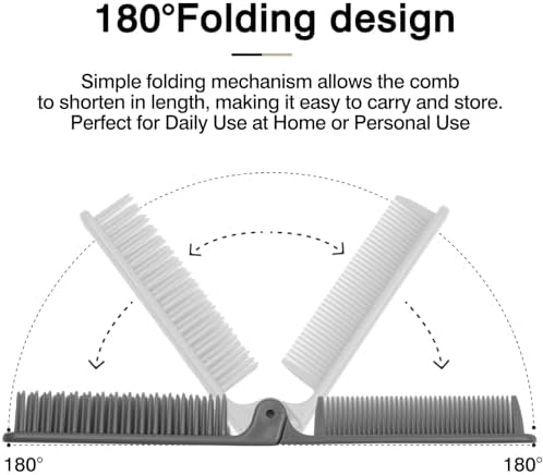 3-Piece Pocket Folding Comb Set – Portable Travel Hair Brushes with Dual-Headed Design, Compact and Colorful (Gray, Purple, White)