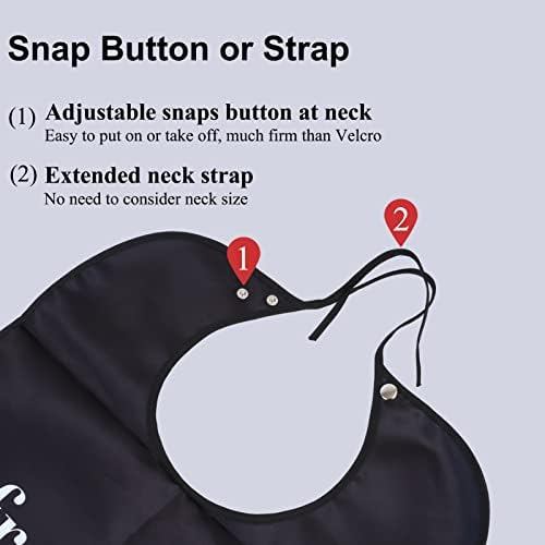 Funny Adult Bibs for Men Washable Waterproof Adult Bib for Eating with Crumb Catcher Gag Gifts for Elderly Men Women (1 Pack)