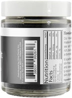 Viva Doria Hawaiian Black Lava Sea Salt, Fine Grain, Lava Salt, 5 Oz Glass Jar