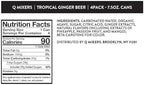 Q TROPICAL GINGER BEER with Real Ginger, Tropical Fruits & Organic Agave - Ideal for Cocktails & Mocktails - Real Ingredients & Perfectly Carbonated - 90 Calories per Can - 7.5 Fl Oz Cans (Pack of 24)