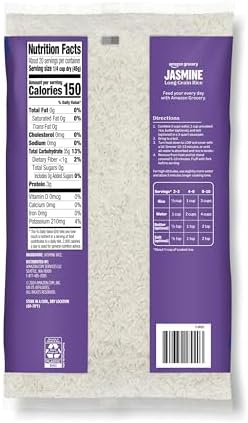 Amazon Grocery, Jasmine Long Grain Rice, 2 Lb