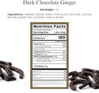 ANDY ANAND CHOCOLATIER Dark Chocolate Covered Ginger 1 lb | Belgian Dark Chocolate Dipped Fresh Ginger with Bold Sweet & Spicy Flavor | Gourmet Handcrafted Indulgence