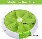 Pill Organizer Weekly,INVODA Pill Case 7 Day 3 Times Medicine Pill Dispenser,Push Button Rotate Pill Planner with 7 Compartments