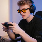 COASION Blue Light Blocking Glasses for Men Women - Anti Eye Strain Premium Computer Gaming Orange Glasses