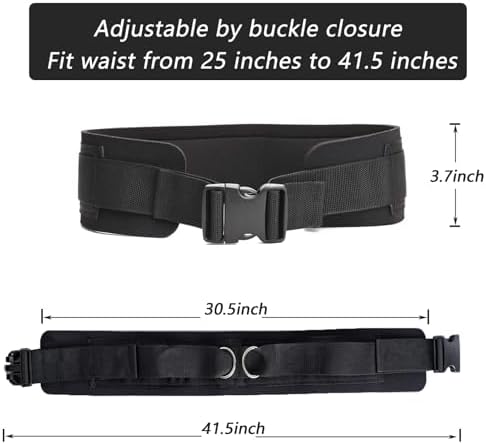 LOOEEL Adjustable Waist Belt Soft Neoprene Padded Belt with 2 Movable Rings for Cable Machines Fitness Exercise Speed Agility Resistance Training