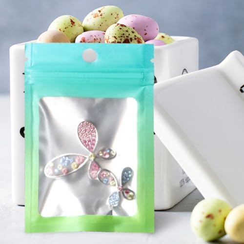 minkissy 100Pcs Household Sealing Bags Multi-Function Jewelry Pouches Small Storage Pouch Reusable Portable 3.93X2.75 Inch