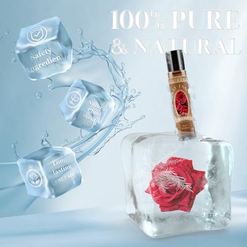 Rose Essential Oil 10ML - 100% Pure and Natural Therapeutic Grade Oils for Aromatherapy Diffuser - 0.34 Fl Oz/Rose