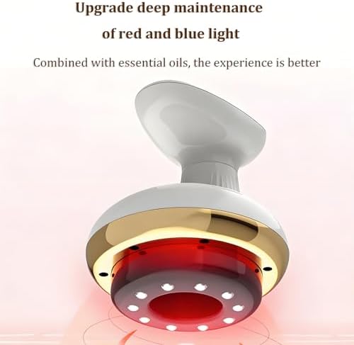 Vacuvia for Cellulite Machine with LED Light & Vibration, 9 Adjustable Suction Levels for Arms, Legs, Abdomen & Back, Rechargeable Handheld Body Massager for Skin Firming & Deep Relaxation