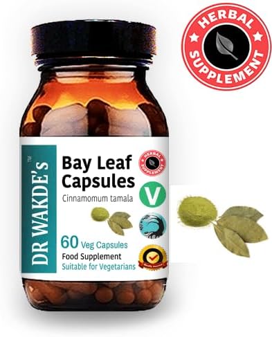 DR WAKDE'S Bay Leaf Capsules (Cinnamomum Tamala, 60 Veg Caps, Plant-Based Supplement, Ayurvedic Herb, All Natural, Vegan)