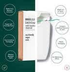 Terra & Co., Brilliant Black Dental Floss (32 Yards) | Organic Teeth Whitening Products | All Natural, with Activated Bamboo Charcoal | Vegan & Cruelty Free | Luxury Dental Care